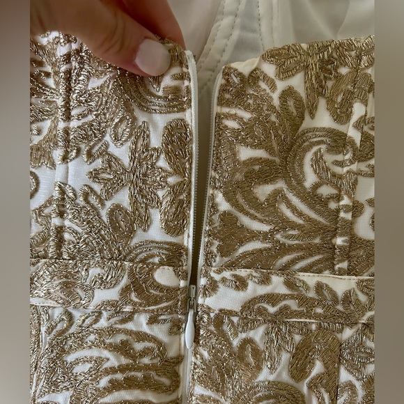 Elle Zeitoune Gold Strapless Dress - Picture 6 of 9